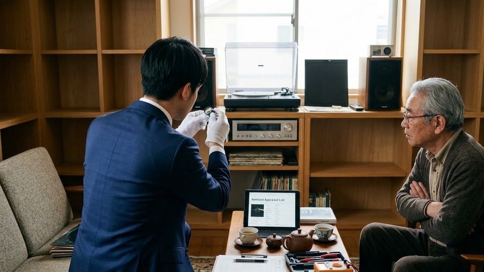 オーディオ機器を査定するイメージ